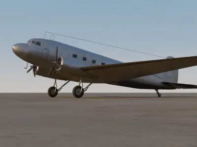 Plain MacDonnell Douglas Dc-3 3D model
