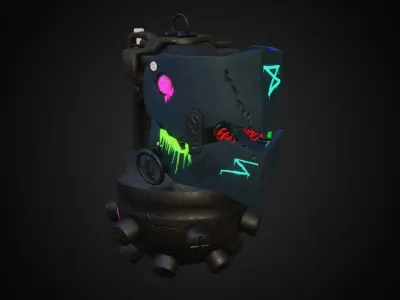 Arcane Jinx s Grenade Free low-poly 3D model