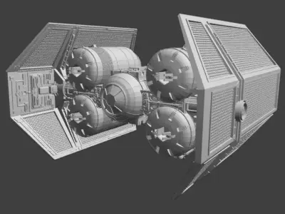 Print ready-tie ca punisher - T bomber starfighter starwars 3D print model