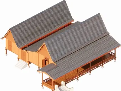 Rumah Melayu Melaka Malay Heritage House 3D model