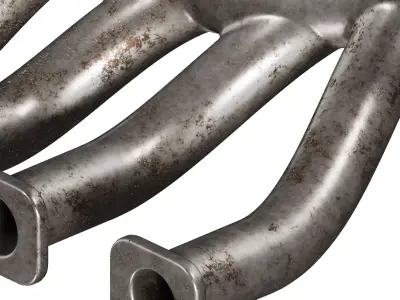 Rusty Vehicle Exhaust Manifold 3D model