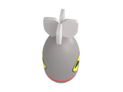 Nuclear Bomb v1 002 Low-poly 3D model