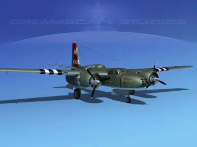 Douglas A-26B Invader V04 3D model