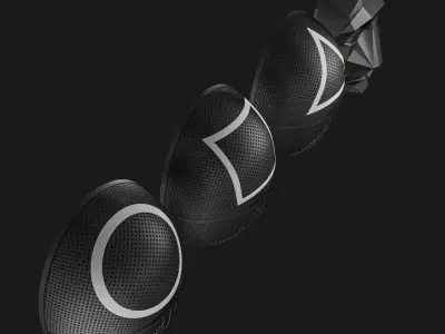 Squid Game Mask Pack 3D model