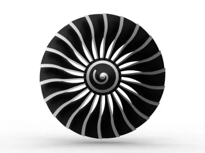 General Electric GE9X Fan 3D model