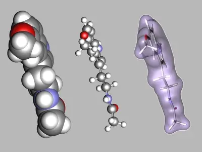 Melatonin molecule 3D model