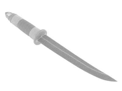 battle knife v8 3D model