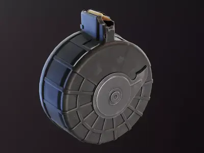 RPK 16 Drum Magazine Low-poly 3D model