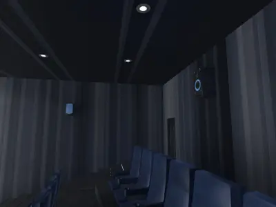 Modern Cinema Hall 08 Low-poly 3D model
