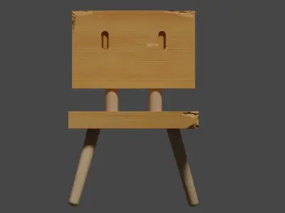 Shouta Chair Suzume No Tojimari With Movement Animation Low-poly 3D model