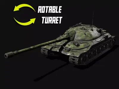 Tank IS-7  3D model collectible Miniature ROTABLE 3D print model