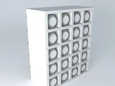 wall wine rack wine cellar wall Free 3D model
