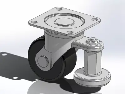 Casters wheel CGAN75-M Free 3D model