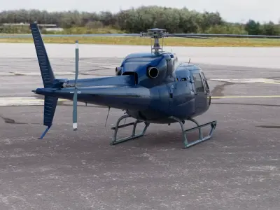 Helicopter Airbus Eurocopter AS355 Ecureuil II Twin Engine 3D model