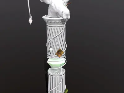 column elk Free low-poly 3D model
