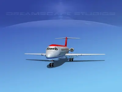 Douglas DC-9-30 Northwest 3D model