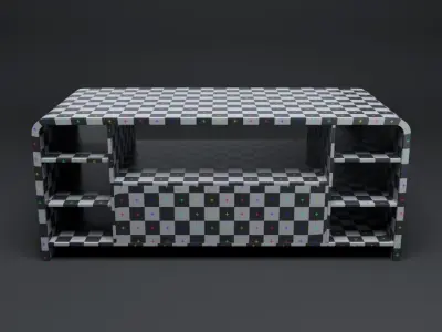 Rounded Coffee Table M 2 3D model Free 3D model