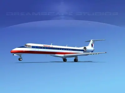 Embraer ERJ-145 American Eagle 3D model