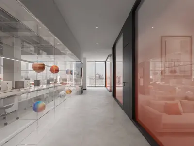  Office interior scene 20 3D model