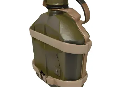 Military Canteen Water Bottle 3D model