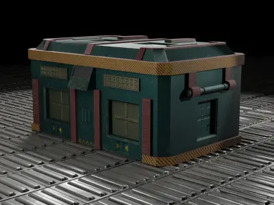 container box low-poly Free low-poly 3D model