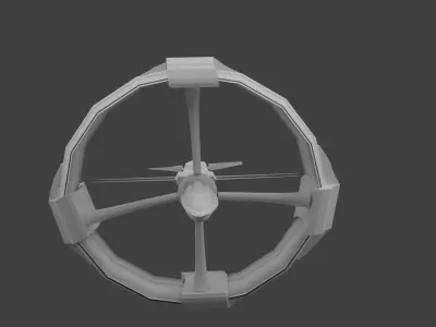 Spaceship star wars spacecraft Low-poly 3D model