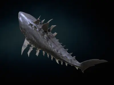 AlienShark 4 Low-poly 3D model