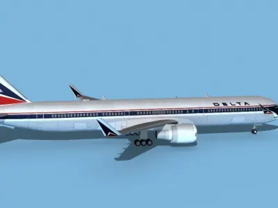 Boeing 767-400 Delta 1 3D model