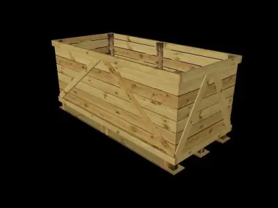 Pallet Box Free low-poly 3D model