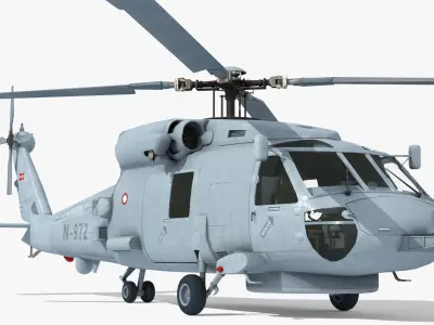 Seahawk Helicopter Danish 3D model
