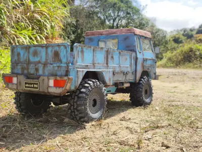 Crawler V306 Flatbed SCX6 - 1-6 RC body attachment 3D print model