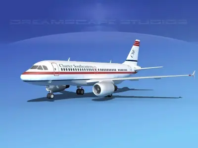 Airbus A319 Charter Southeastern 3D model