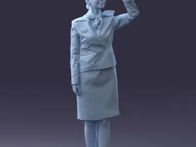 000135 Professional Flight Attendant 0614 3D model