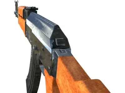Assault Rifle AK-47 Low-poly 3D model