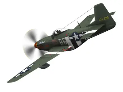 North American P-51D Mustang - Speedball Alice 3D model