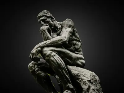 Thinker high poly photogrammetry scan 3D model