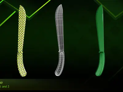 Melee weapon Low-poly 3D model