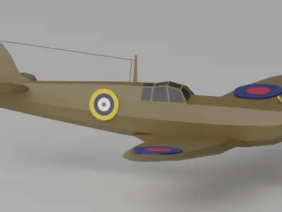 Supermarine Spitfire Royal Air Force Fighter WW2 3D model