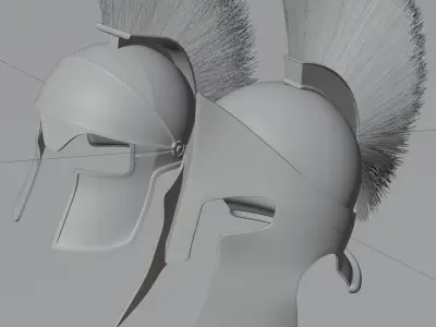 roman and spartan helmets models high poly 3D model