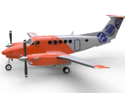 Beechcraft King Air B200  3D model