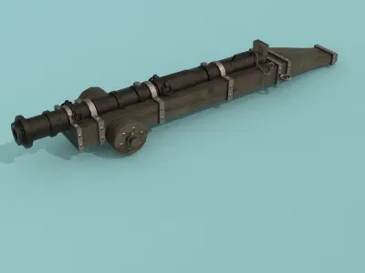 Cannon Falconete Wheel Low-poly 3D model