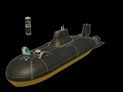 Party Animals Submarine 3D Model 3D model