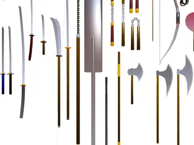 Ninja Bits Low-poly 3D model