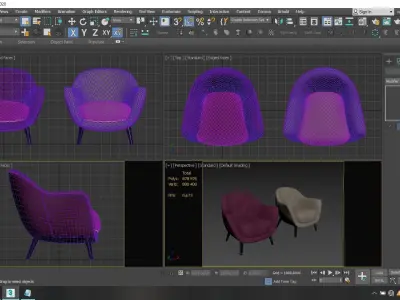 POLIFORM MAD QUEEN ARMCHAIR Free low-poly 3D model