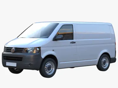 VW Transporter T5 cargo van 3D model