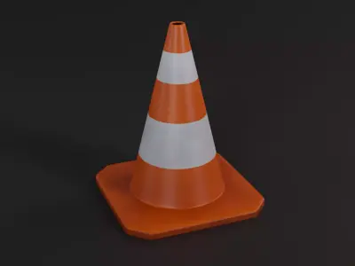 Traffic Cone Free 3D model