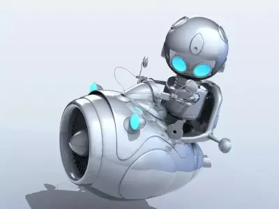 Cartoon Aircraft 3D model