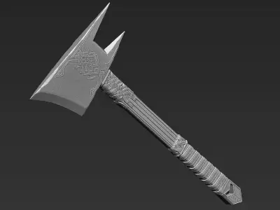 Zbrush Battle Axe 03 3D model