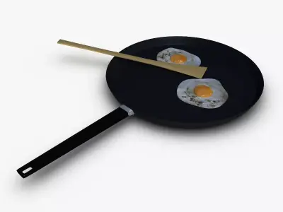 Frying pan Free 3D model