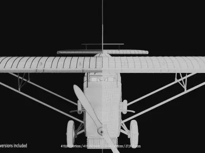 Dornier Do Bal Merkur II Low-poly 3D model